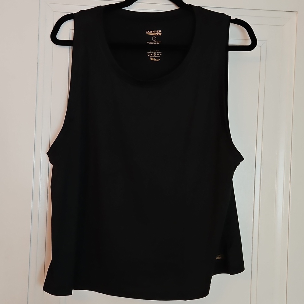 Copper Fit Black Sleeveless Women's Top, NWT